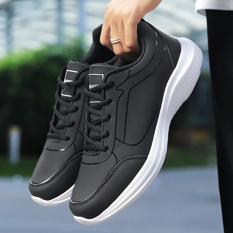 Alternative view of Sneakers Men Casual Shoes Comfotable Lightweight 2024 New Men High Quality Running Shoes Outdoor Waterproof Leather Sport Shoes