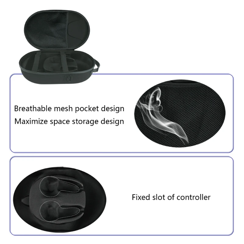 VR Headset Storage Bag For Meta Quest 3 VR Travel Carrying Case Headset EVA Hard Portable Protective Box K1KF - Image 3