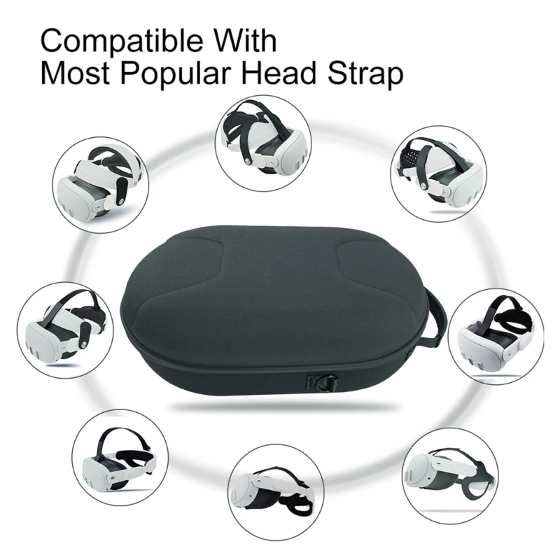 VR Headset Storage Bag For Meta Quest 3 VR Travel Carrying Case Headset EVA Hard Portable Protective Box K1KF VR Headset Storage Bag For Meta Quest 3 VR Travel Carrying Case Headset EVA Hard Portable Protective Box K1KF