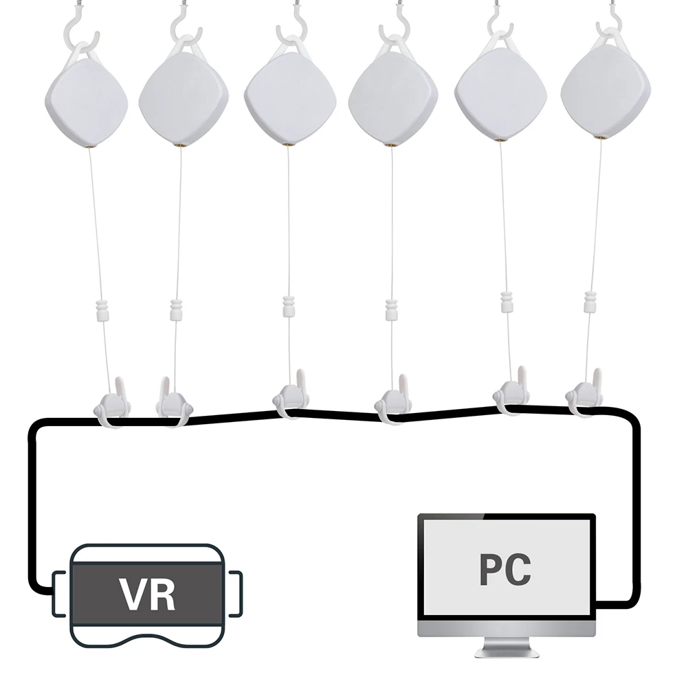 Alternative view of VR Headset Cable Management System for Oculus Rift S Rift PS VR Retractable Ceiling Pulley System Virtual Reality Accessories