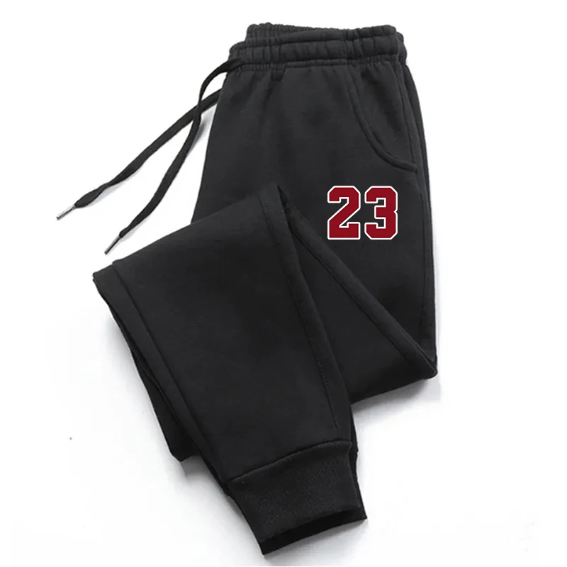 Alternative view of Men's Luxury Print Fleece Sweatpants Warm Jogging Pants Multiple PacksMale Outdoor Trousers Straight Trouse New Autumn Winter