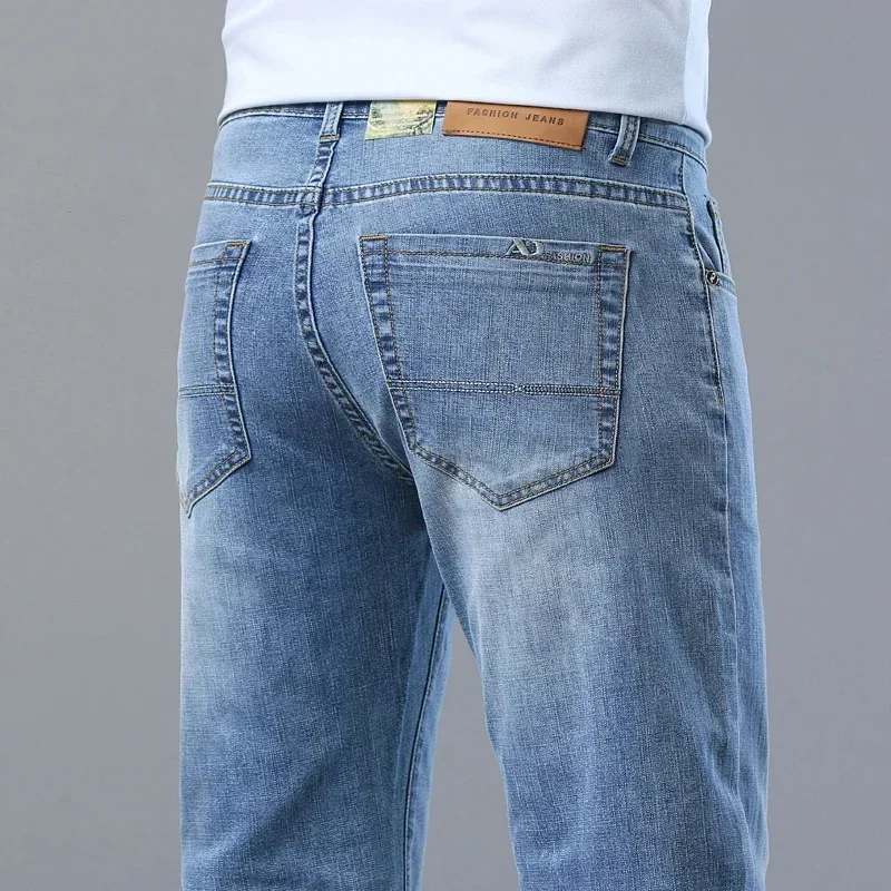 Alternative view of 2024  Thin for summer Materail  Men's Luxury Classic Style Men Jeans Business  Stretch Denim Male Trousers