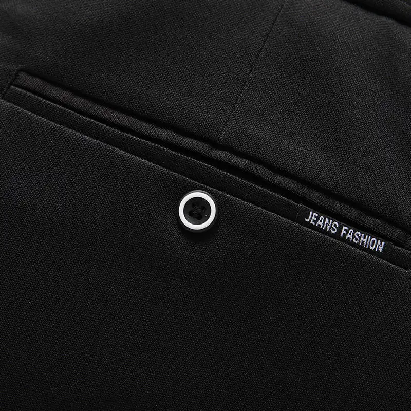 Suit Pants for Men Fashion Elegant Male Dress Pants Solid Color Straight Long Trousers Man Slim Fit Formal Trousers Black