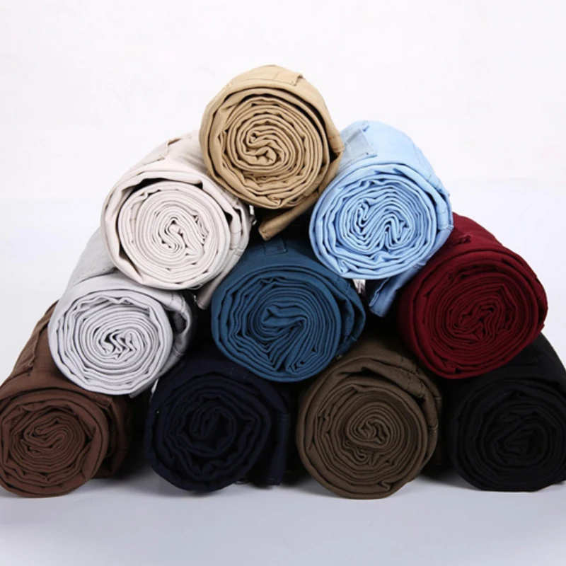 2023 Spring autumn New Casual Pants Men Cotton Slim Fit Chinos Fashion Trousers Male Brand Clothing 9 colors Plus Size 28-38
