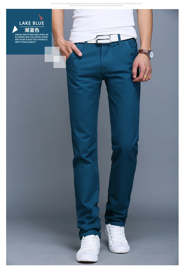 2023 Spring autumn New Casual Pants Men Cotton Slim Fit Chinos Fashion Trousers Male Brand Clothing 9 colors Plus Size 28-38