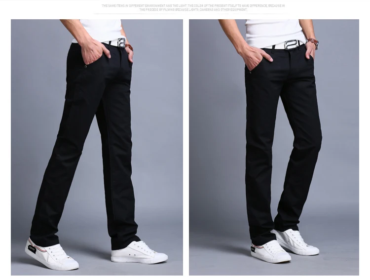 2023 Spring autumn New Casual Pants Men Cotton Slim Fit Chinos Fashion Trousers Male Brand Clothing 9 colors Plus Size 28-38