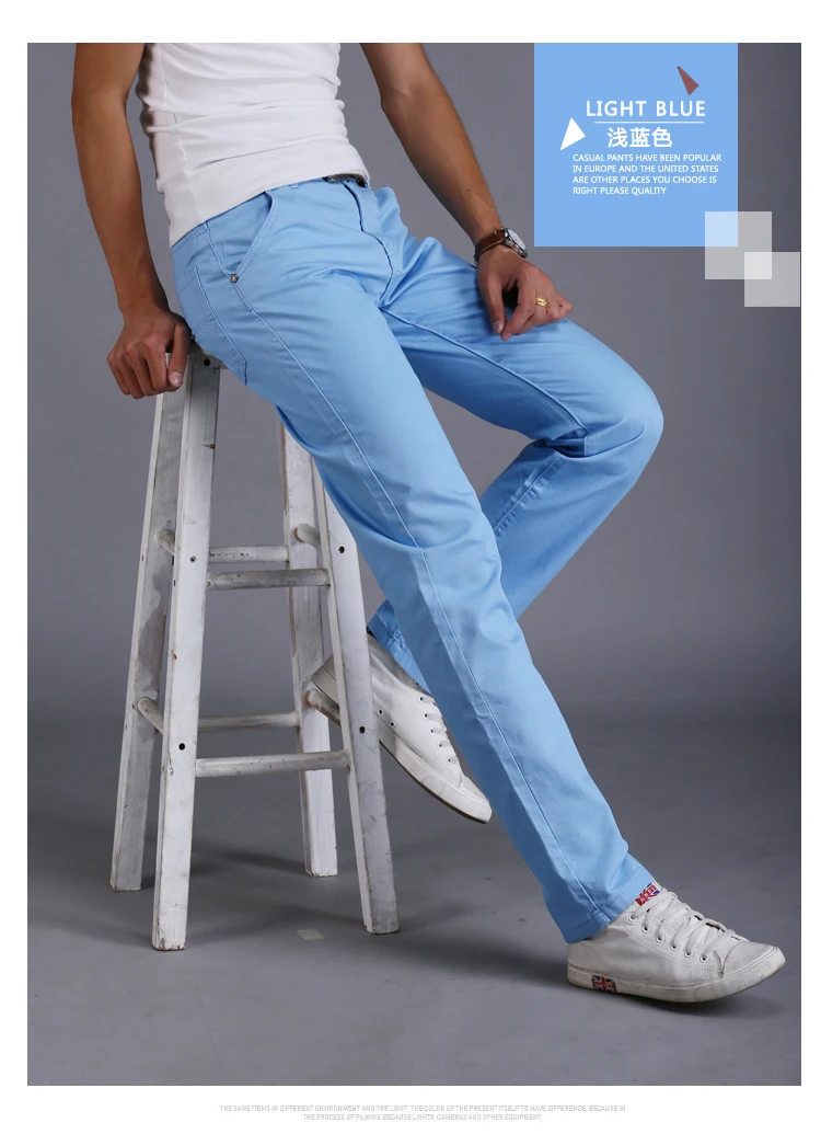 2023 Spring autumn New Casual Pants Men Cotton Slim Fit Chinos Fashion Trousers Male Brand Clothing 9 colors Plus Size 28-38