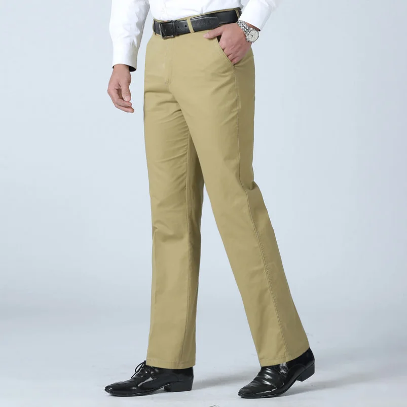 Alternative view of Men's Summer Thin Casual Suit Pants Autumn Thick 100% Cotton Classic Business Fashion Stretch Trousers Male Brand Clothes