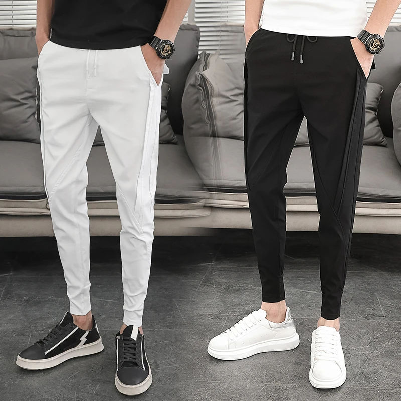 Alternative view of Pantalones Hombre Summer Cargo Pants For Men Clothing All Match Korean Designer Luxury Men Trousers Slim Fit Casual Work Wear 36