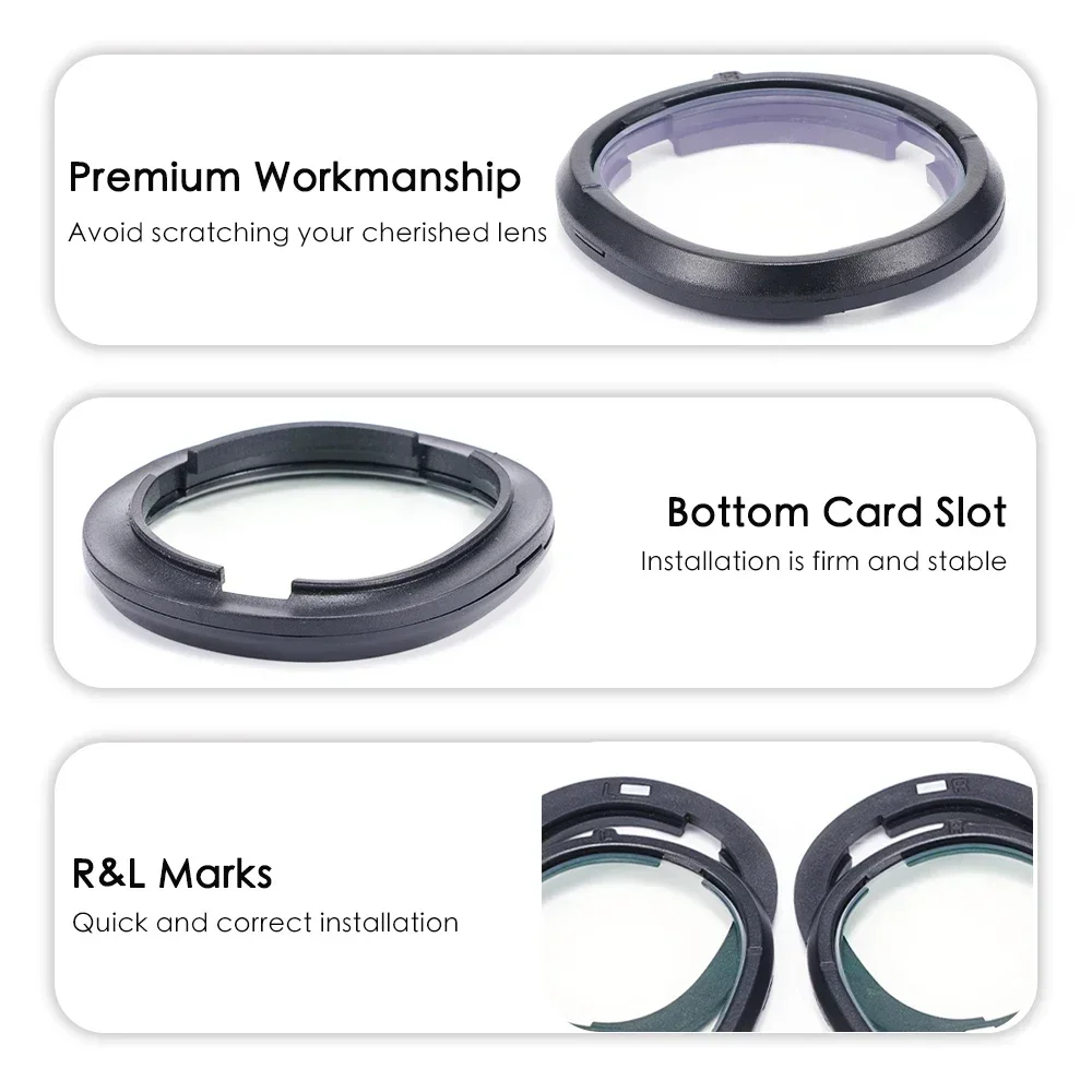 Alternative view of For Quest 3 Lens Myopia Anti-Blue Anti-Glare Glasses Magnetic Eyeglass Frame VR Prescription Lenses For Meta Quest 3 Accessories