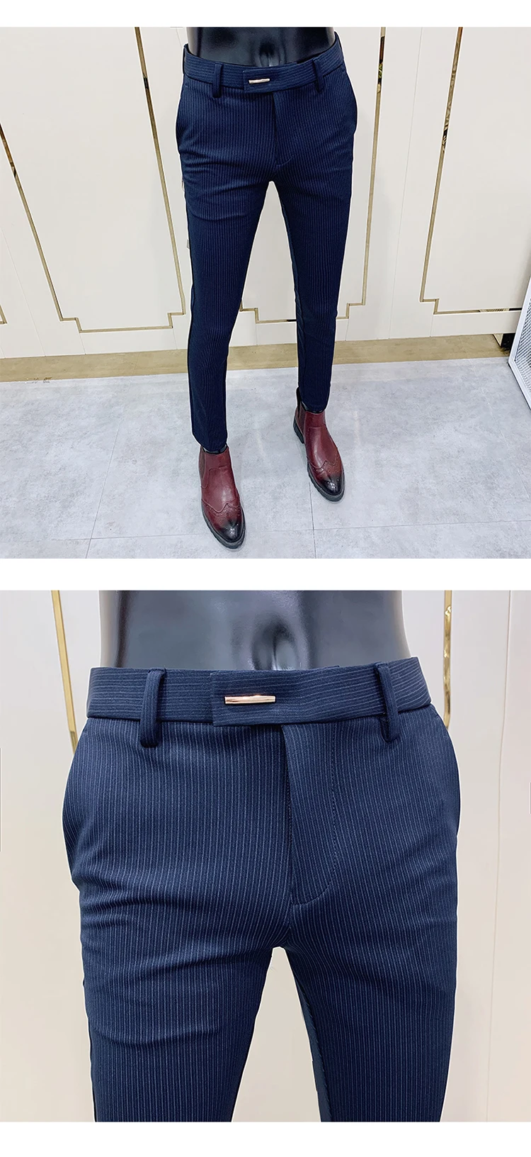 Men Suit Pants Dress Pantalone Hombre Stretch Slim Formal Trousers Calça Masculina Solid Color Casual Pants Fashion Men Clothing