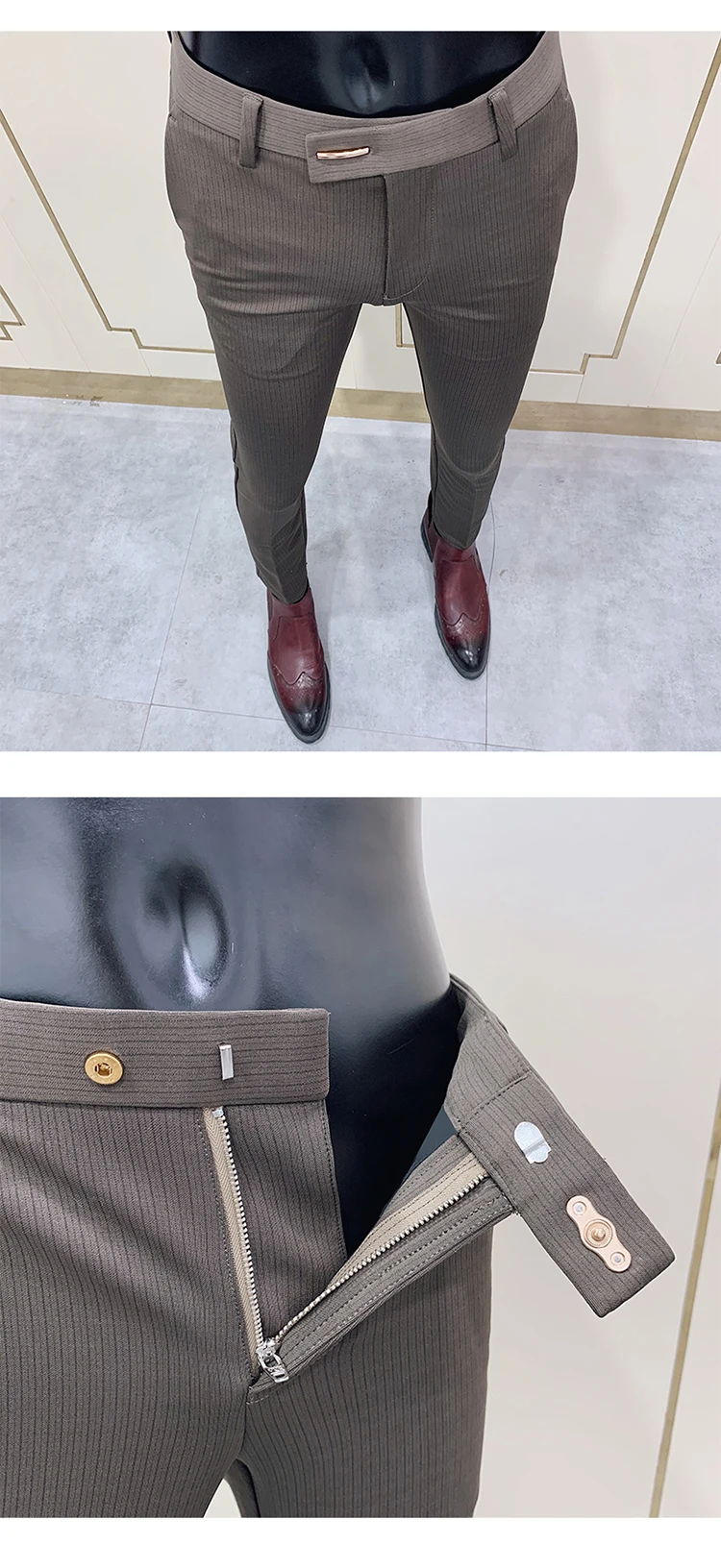 Men Suit Pants Dress Pantalone Hombre Stretch Slim Formal Trousers Calça Masculina Solid Color Casual Pants Fashion Men Clothing