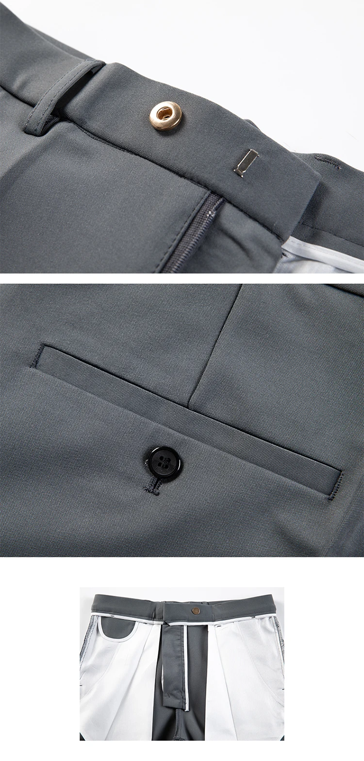 Men Suit Pants Dress Pantalone Hombre Stretch Slim Formal Trousers Calça Masculina Solid Color Casual Pants Fashion Men Clothing