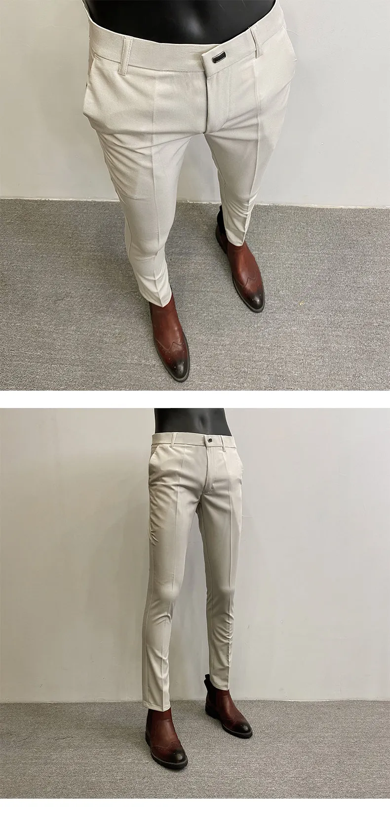 Men Suit Pants Dress Pantalone Hombre Stretch Slim Formal Trousers Calça Masculina Solid Color Casual Pants Fashion Men Clothing