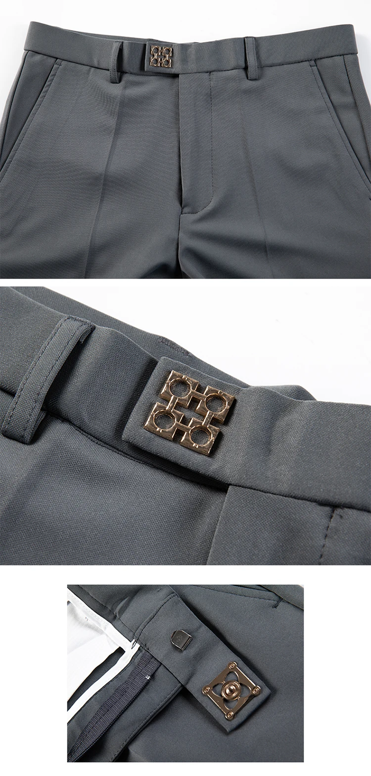 Men Suit Pants Dress Pantalone Hombre Stretch Slim Formal Trousers Calça Masculina Solid Color Casual Pants Fashion Men Clothing