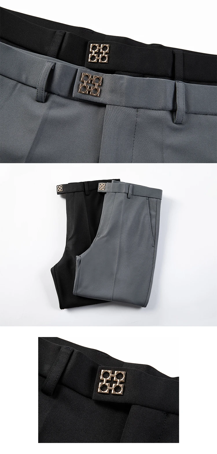 Men Suit Pants Dress Pantalone Hombre Stretch Slim Formal Trousers Calça Masculina Solid Color Casual Pants Fashion Men Clothing