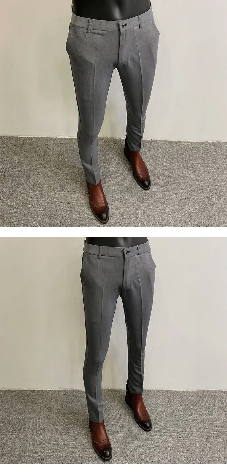 Men Suit Pants Dress Pantalone Hombre Stretch Slim Formal Trousers Calça Masculina Solid Color Casual Pants Fashion Men Clothing