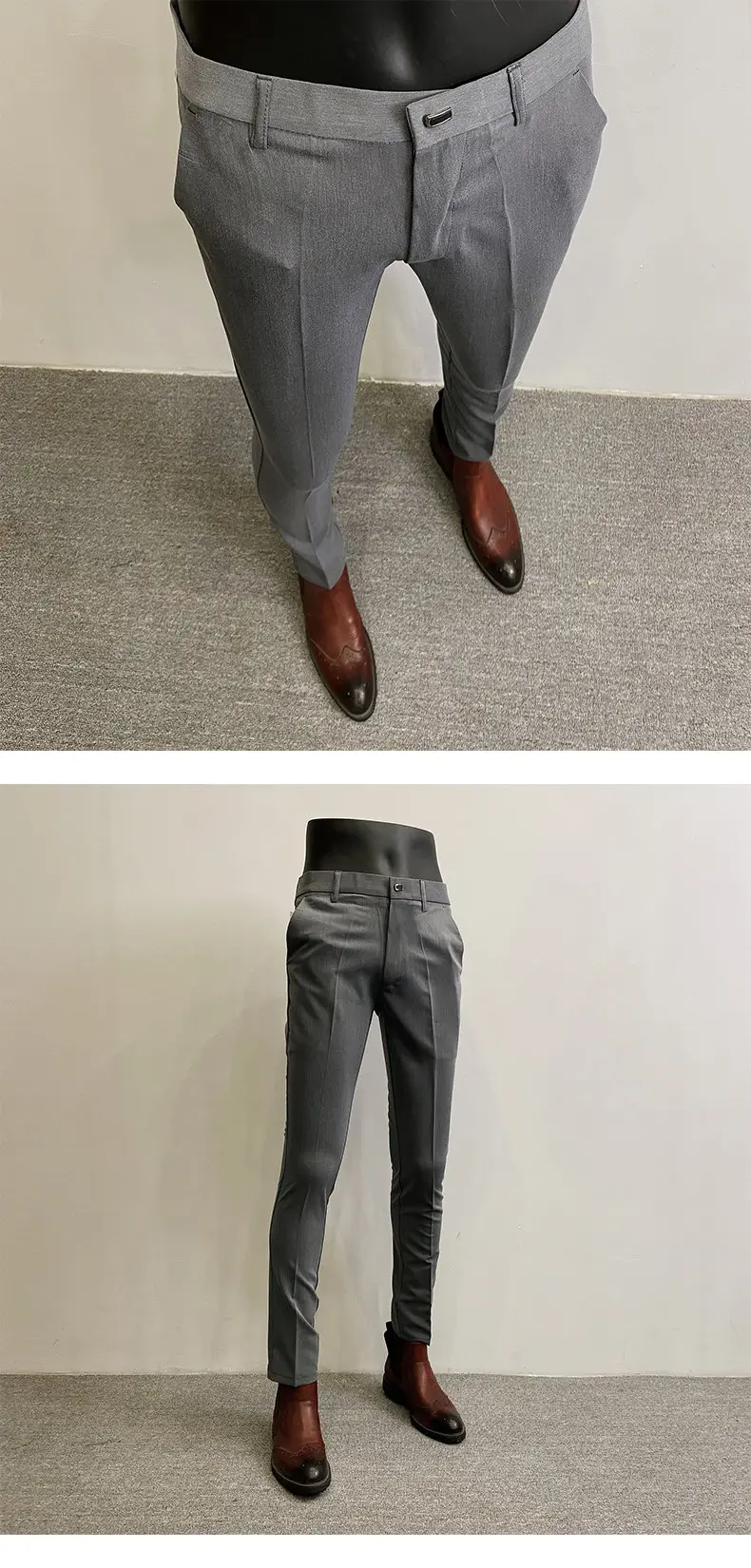 Men Suit Pants Dress Pantalone Hombre Stretch Slim Formal Trousers Calça Masculina Solid Color Casual Pants Fashion Men Clothing