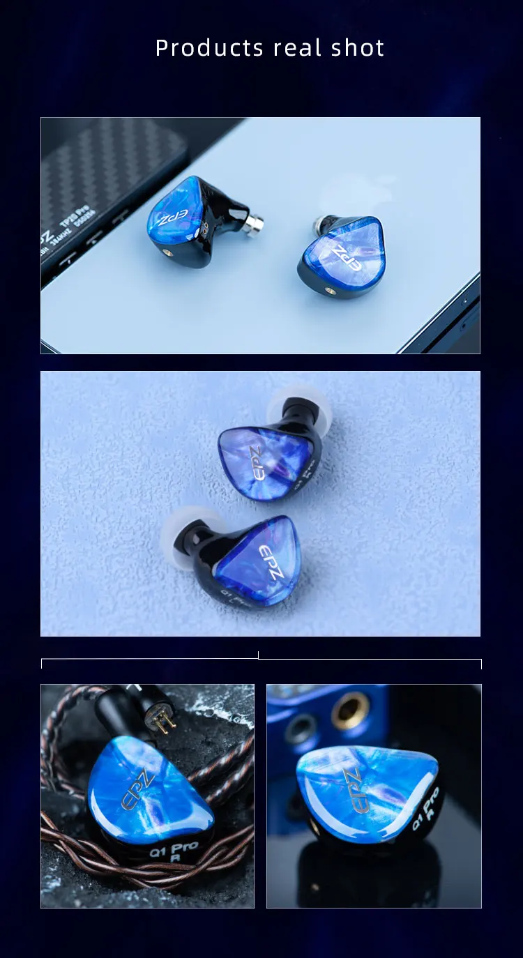 EPZ Q1 Pro Yunshuilan Earphones Wired HIFI Bass Earbuds IEM In Ear Gaming Headphones 0.78 2 Pin Detachable Cable Earbuds EPZ Q1 Pro Yunshuilan Earphones Wired HIFI Bass Earbuds IEM In Ear Gaming Headphones 0.78 2 Pin Detachable Cable Earbuds