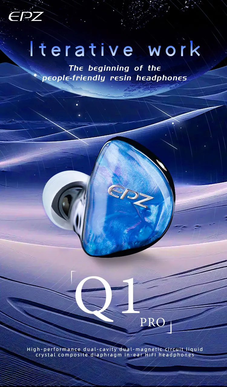 EPZ Q1 Pro Yunshuilan Earphones Wired HIFI Bass Earbuds IEM In Ear Gaming Headphones 0.78 2 Pin Detachable Cable Earbuds EPZ Q1 Pro Yunshuilan Earphones Wired HIFI Bass Earbuds IEM In Ear Gaming Headphones 0.78 2 Pin Detachable Cable Earbuds