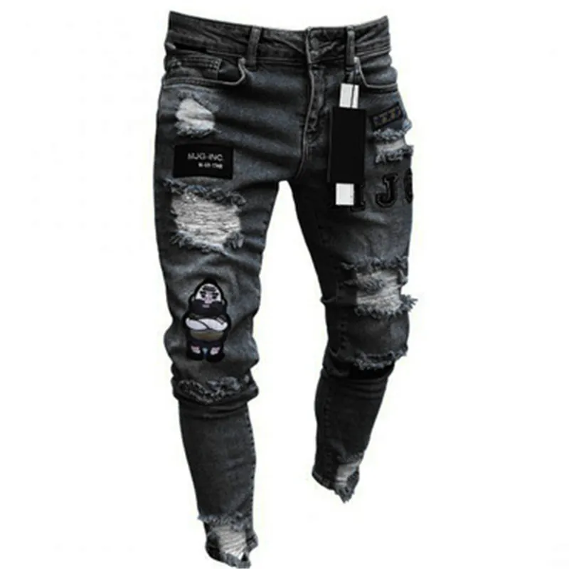 Men Pants Fashion Men Casual Pants Stretch Jeans Skinny Work Trousers Male Vintage Wash Plus Size Jean Slim Fit for Men Clothing