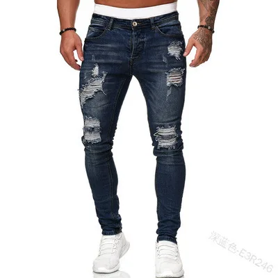 Men Pants Fashion Men Casual Pants Stretch Jeans Skinny Work Trousers Male Vintage Wash Plus Size Jean Slim Fit for Men Clothing