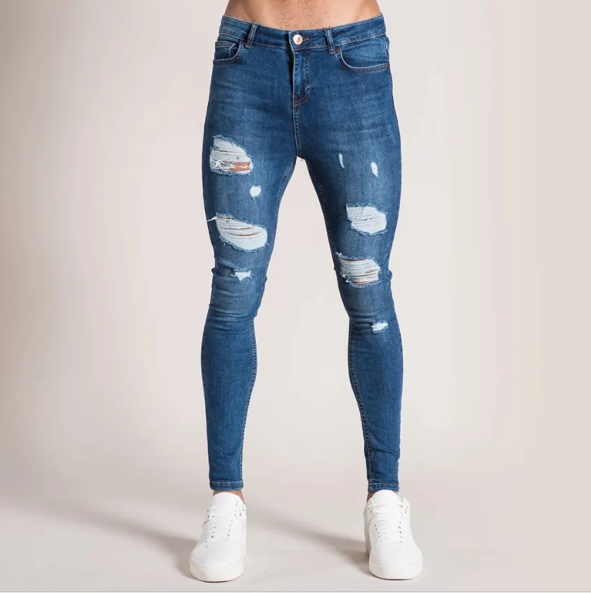 Men Pants Fashion Men Casual Pants Stretch Jeans Skinny Work Trousers Male Vintage Wash Plus Size Jean Slim Fit for Men Clothing