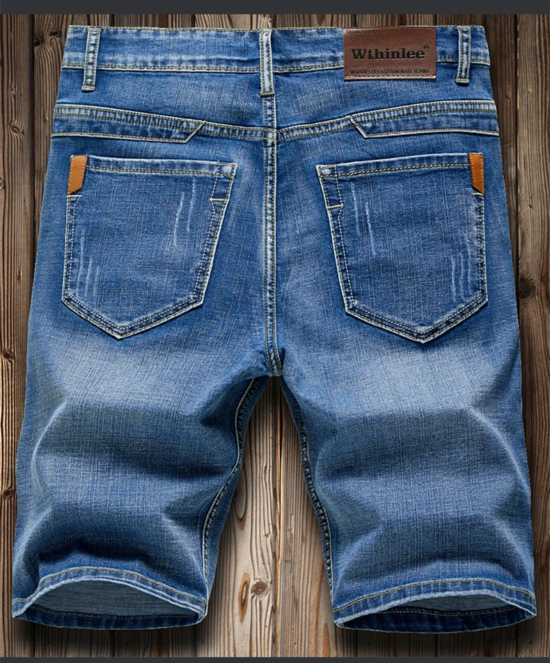 2022 Summer Men's Slim Denim Shorts Business Casual Fashion Loose Stretch All-Match Jeans Male High-End Brand Five-Point Pants 2022 Summer Men's Slim Denim Shorts Business Casual Fashion Loose Stretch All-Match Jeans Male High-End Brand Five-Point Pants