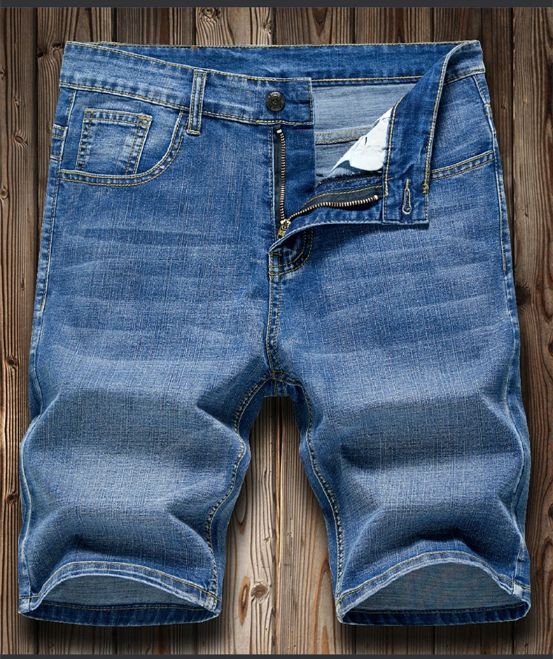 2022 Summer Men's Slim Denim Shorts Business Casual Fashion Loose Stretch All-Match Jeans Male High-End Brand Five-Point Pants 2022 Summer Men's Slim Denim Shorts Business Casual Fashion Loose Stretch All-Match Jeans Male High-End Brand Five-Point Pants
