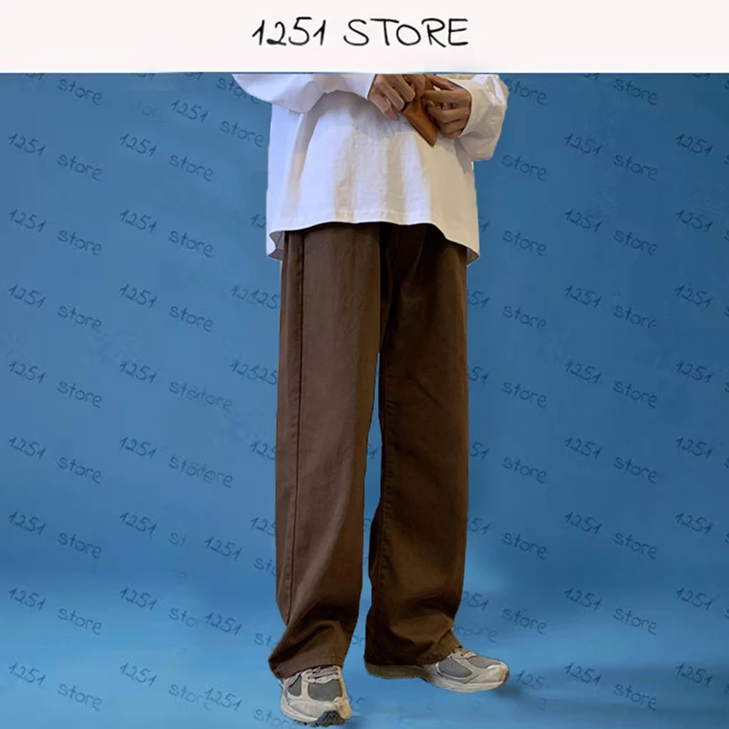 Straight Jeans Men Wide Jeans White Loose Denim Trousers Neutral Jean Streetwear Casual Pure Man Women Pants Hip Hop Bagy jeans - Image 6