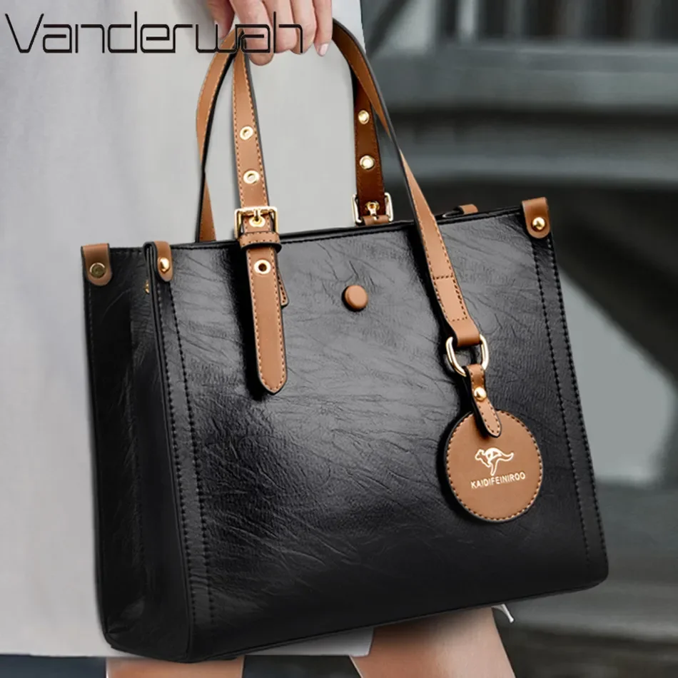 3 Layers Casual Luxury Vintage Ladies Tote Hand Bag