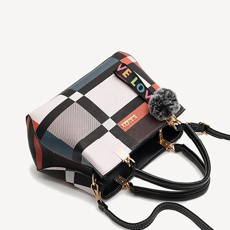 Alternative view of Women Hairball PU Leather Shoulder Bag
