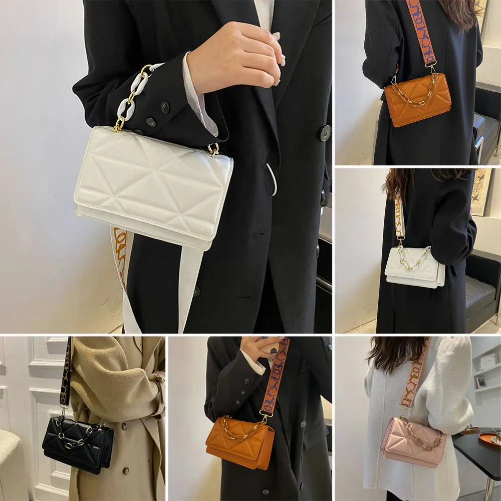 Fashion Women Shoulder Bag Handbags PU Leather Flap Bag Female Large Capacity Metal Chain Casual Crossobdy Clutch Fashion Women Shoulder Bag Handbags PU Leather Flap Bag Female Large Capacity Metal Chain Casual Crossobdy Clutch