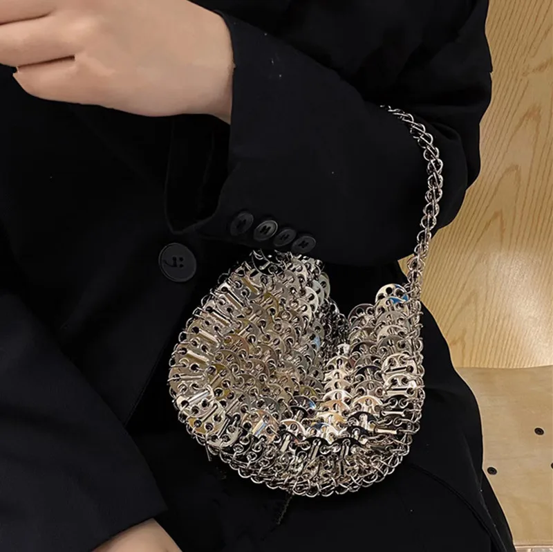 Alternative view of Metal Chain Luxury Designer Handbag