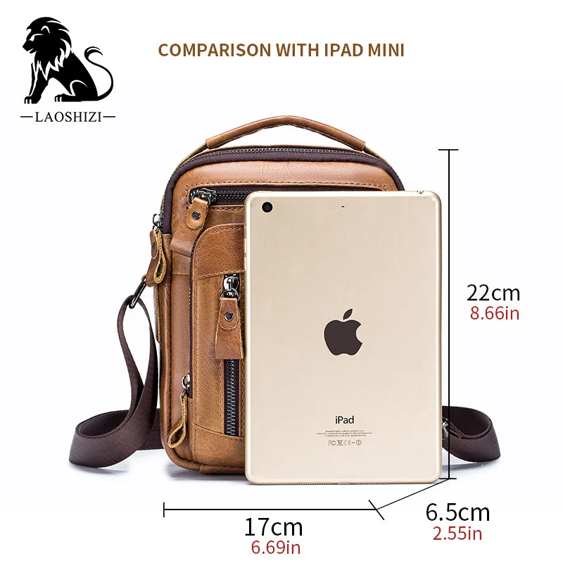 Alternative view of Genuine Leather Men Messager Shoulder Bag
