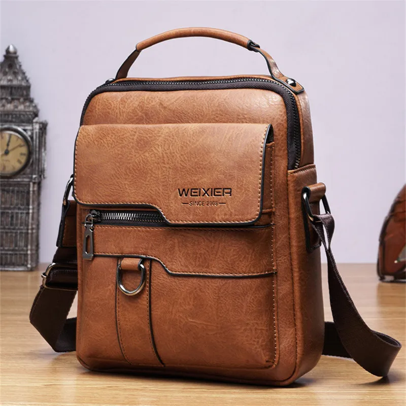 Men's Durable Shoulder Bag High Quality Leather Cross Body Sling