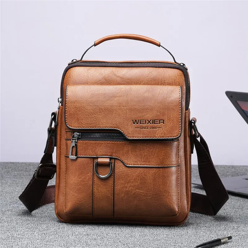 Alternative view of Men's Durable Shoulder Bag High Quality Leather Cross Body Sling
