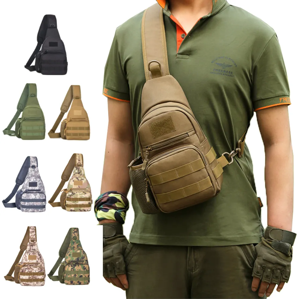 Chest Bag Tactical Shoulder Outdoor Sling Multicam Camouflage