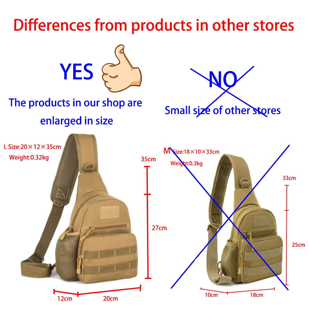 Alternative view of Chest Bag Tactical Shoulder Outdoor Sling Multicam Camouflage