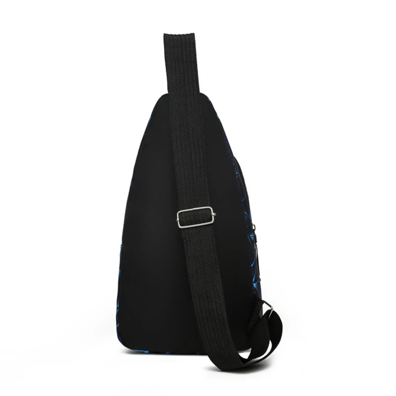 Men's Chest Bags Geometric Print Oxford Cloth Casual Crossbody Bag Sports Travel Outdoor Chest Shoulder Bags