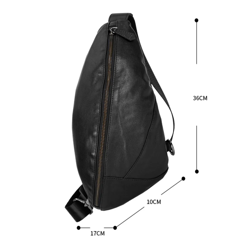 Alternative view of Fashion Genuine Leather Men Chest Pack Shoulder Bag