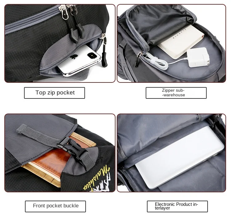 New Men Backpack Nylon Waterproof Casual Outdoor Travel Backpack Ladies Hiking Camping Mountaineering Bag Youth Sports Bags