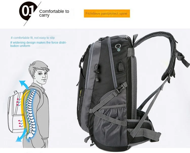 New Men Backpack Nylon Waterproof Casual Outdoor Travel Backpack Ladies Hiking Camping Mountaineering Bag Youth Sports Bags
