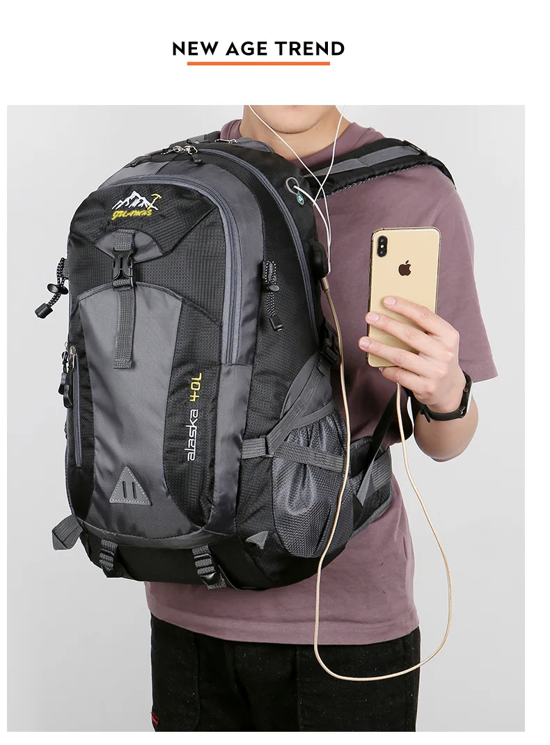 New Men Backpack Nylon Waterproof Casual Outdoor Travel Backpack Ladies Hiking Camping Mountaineering Bag Youth Sports Bags