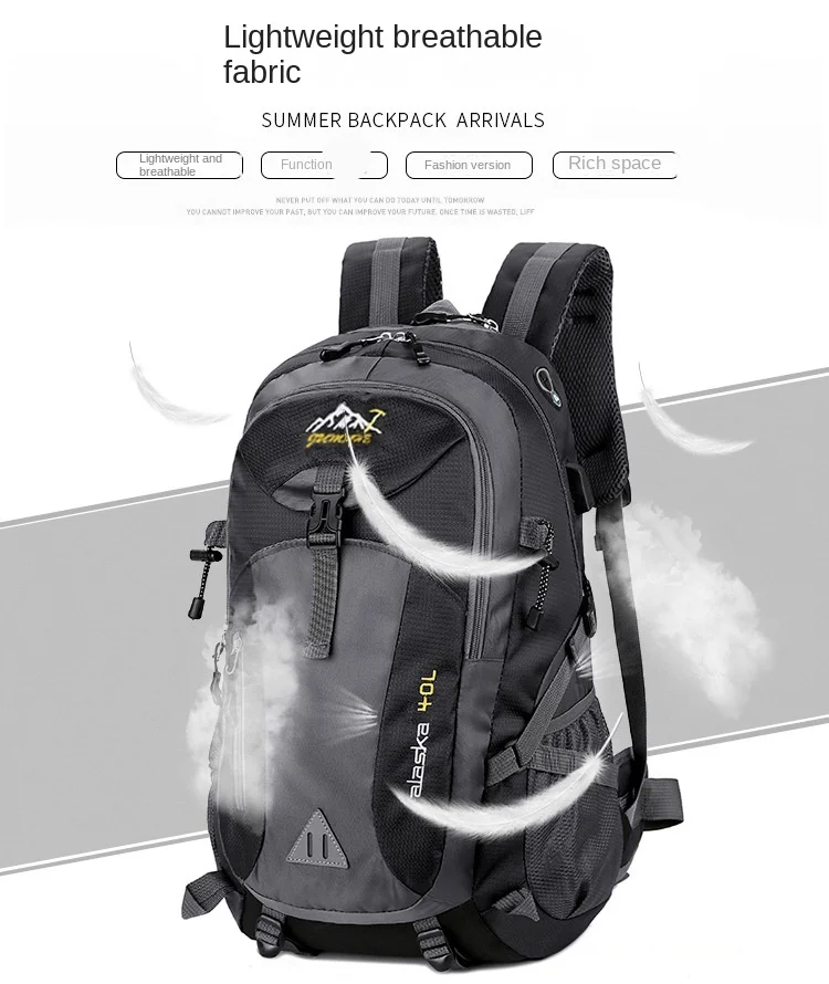 New Men Backpack Nylon Waterproof Casual Outdoor Travel Backpack Ladies Hiking Camping Mountaineering Bag Youth Sports Bags
