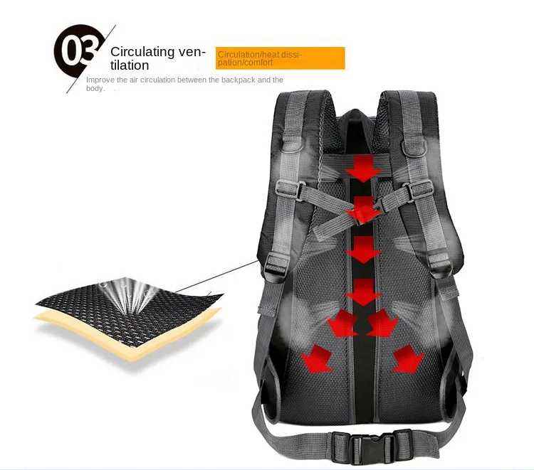 New Men Backpack Nylon Waterproof Casual Outdoor Travel Backpack Ladies Hiking Camping Mountaineering Bag Youth Sports Bags