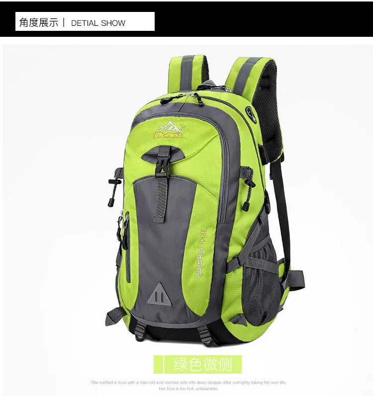 New Men Backpack Nylon Waterproof Casual Outdoor Travel Backpack Ladies Hiking Camping Mountaineering Bag Youth Sports Bags