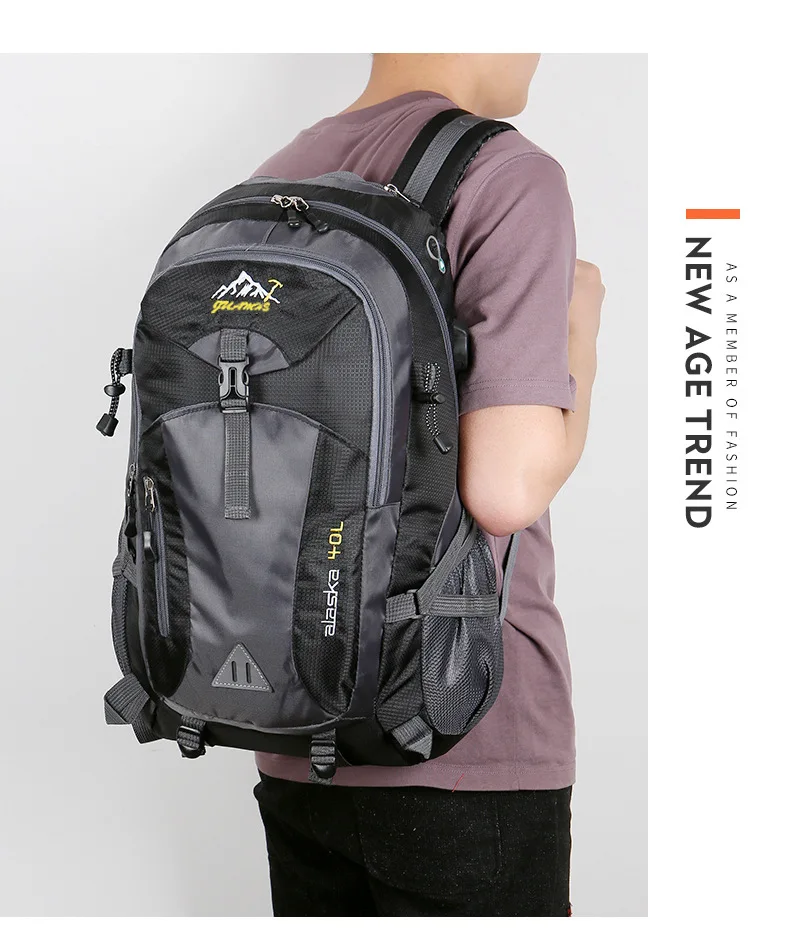 New Men Backpack Nylon Waterproof Casual Outdoor Travel Backpack Ladies Hiking Camping Mountaineering Bag Youth Sports Bags