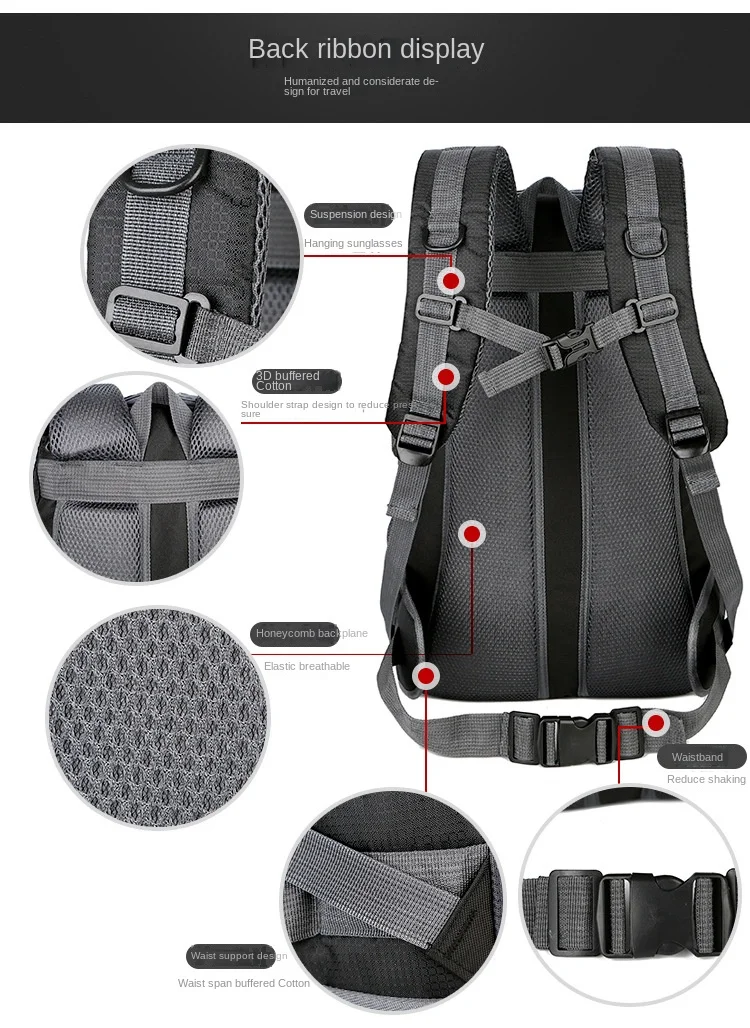 New Men Backpack Nylon Waterproof Casual Outdoor Travel Backpack Ladies Hiking Camping Mountaineering Bag Youth Sports Bags