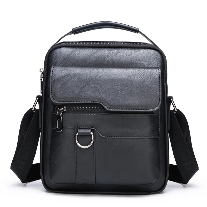 Alternative view of Summer New Vintage Men Crossbody Leather Bag